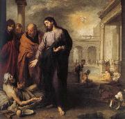 Bartolome Esteban Murillo Jesus, those who treat paralysis oil painting reproduction